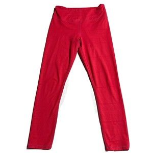 ZYIA Active Red Leggings Women’s Size 6 - 8 Snakeskin Embossed